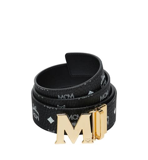 black and white mcm belt|mcm reversible belt.